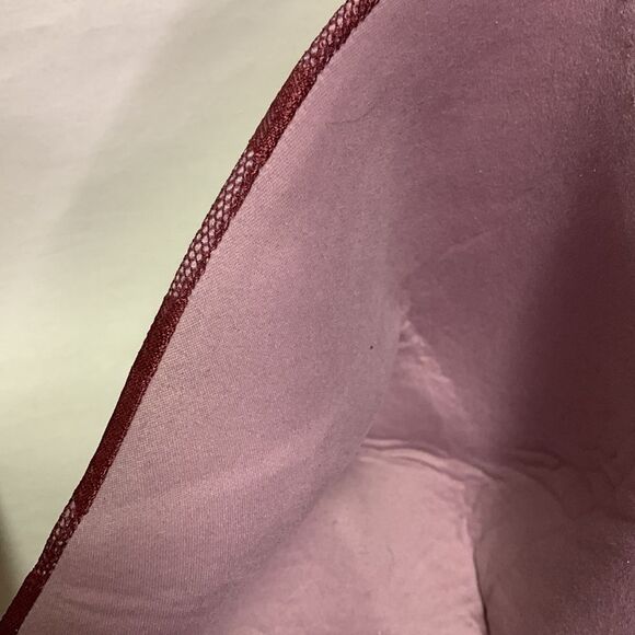 Cacique Burgundy Lace Backsmoother Lined Full Coverage Underwire Bra 44H - Picture 10 of 10